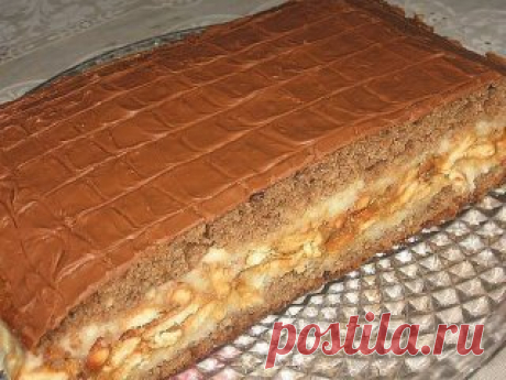 Торт "Сникерс" - тот самый вкус. Просто бесподобно! Ставьте "Класс!", и рецепт сохранится на вашей страничке!
