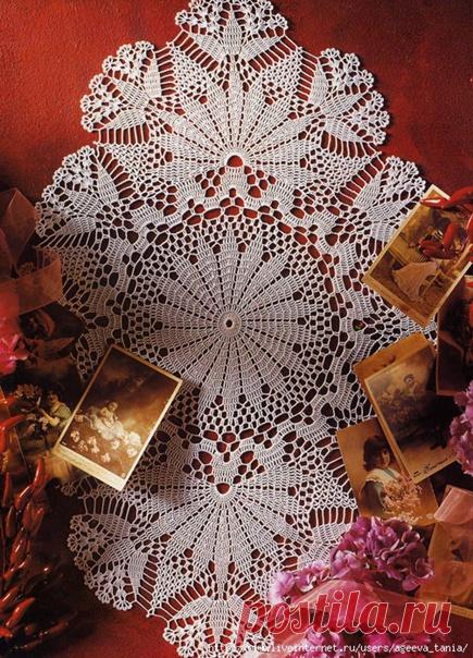 Овальная салфетка крючком.
#салфетка_крючком #скатерть_крючком #вязание #вязание_крючком