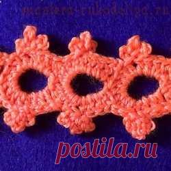 Видео мастер-класс по вязанию крючком. Тесьма с окошечками