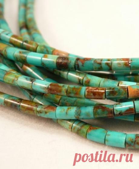 100% American Mined Kingman Boulder Turquoise Heishi Bead Strand 3 MM | Waltersbeads - Jewelry Supplies on ArtFire