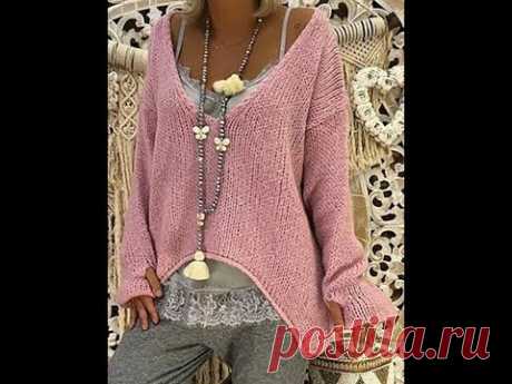 Новые Модели Вязаных Свитеров Спицами - 2019 / New Models Of Knitted Sweaters Knitting
