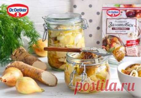 Белые грибы по бабушкиному рецепту (с луком и хреном)