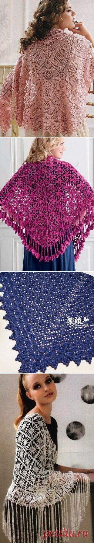 Вязаные шали. Подборка.