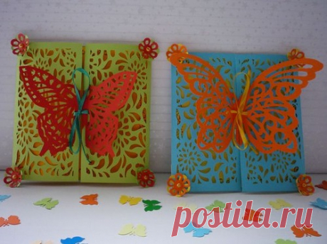 Ажурные открытки-бабочки - Домашний hand-made