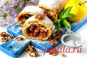 Вытяжное тесто для штруделя + рецепт венского штруделя с яблоками