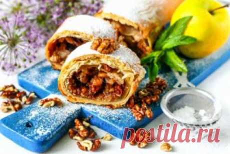 Вытяжное тесто для штруделя + рецепт венского штруделя с яблоками