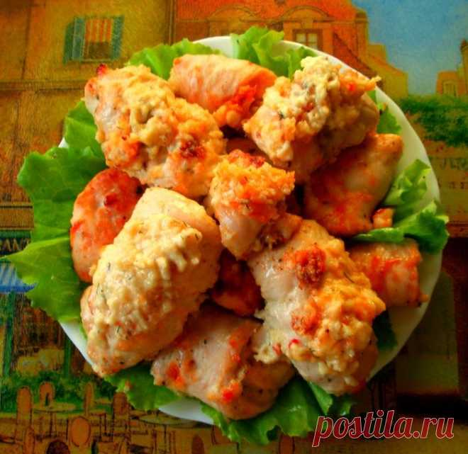 Куриные рулеты с сырно-чесночной начинкой. Мои рецепты.