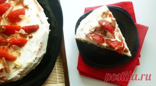 Пирог с клубникой и белым шоколадом - ПУТЕШЕСТВУЙ ПО САЙТУ. Ореховый пирог с кремом из маскарпоне и белого шоколада и клубничной начинкой. ИНГРЕДИЕНТЫ масло сливочное 50 г мука 100 г яйца 4 шт. сахар 125 г ваниль молотый фундук (или миндаль) 50 г разрыхлитель 1/2 ч.л. цедра лимона 1 шт. клубника 600 г крем: сахар 50 г цедра и сок […]