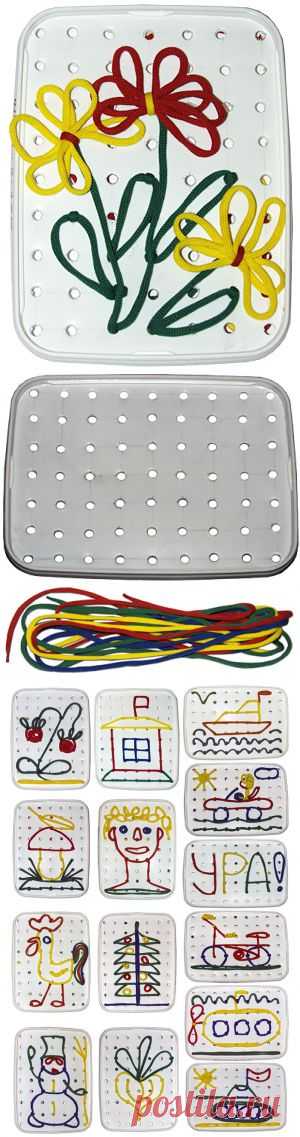 Шнуровальный планшет своими руками. Для детей своими руками | Умелые ручки