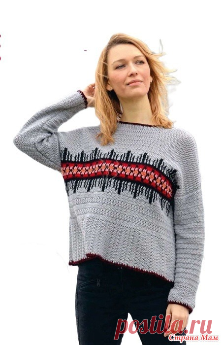 Джемпер Огонь. Вяжем Крючком Спецвыпуск №1 2025г