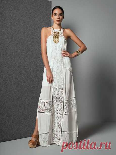 SIEMPRE GUAPA CON NORMA CANO: HERMOSOS VESTIDOS LARGOS BLANCOS DE CROCHET, ENCAJE