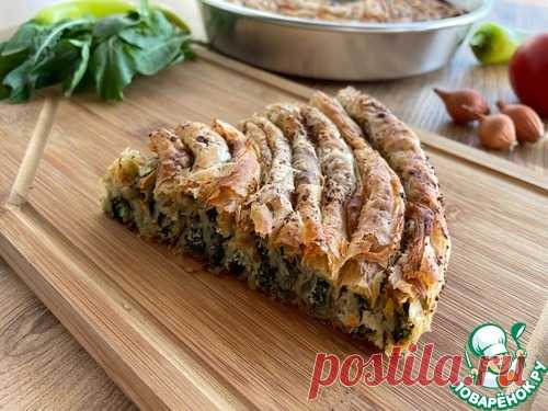 Многослойный пирог с зеленью и творогом – кулинарный рецепт