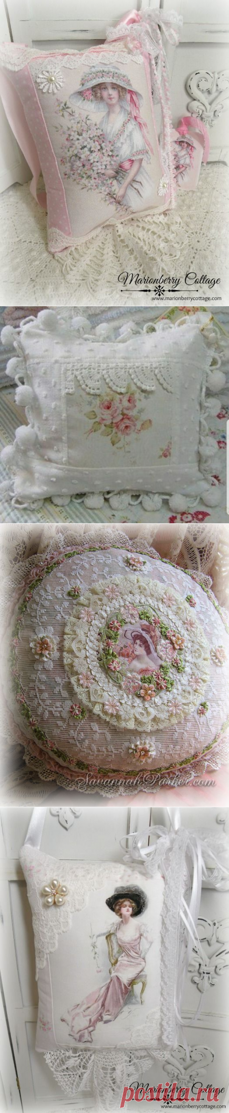 Подушки в стиле шебби-шик: вдохновляющие идеи — Сделай сам, идеи для творчества - DIY Ideas