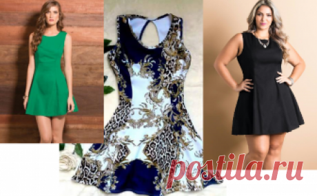 Vestido com recorte e saia evasê | DIY - molde, corte e costura - Marlene Mukai
