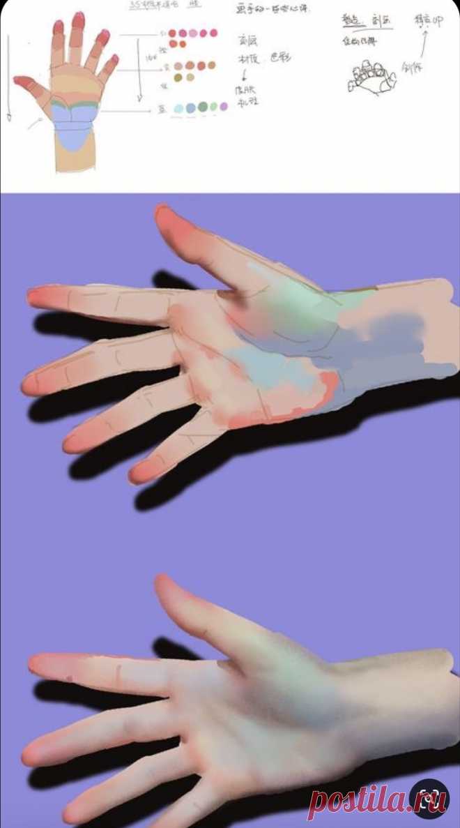 Рисуем ладонь. Цвет. Тон. CG.