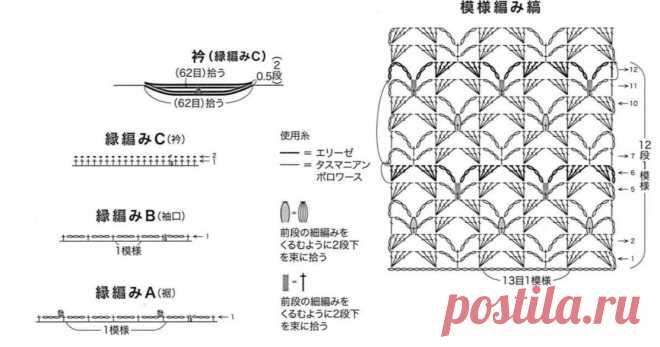 Пленительные летние японские вещички крючком и схемы к ним. | Вязалки Веселого Хомяка | Яндекс Дзен