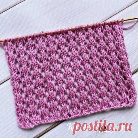 Раппорт узора состоит из 6 петель + 2 кромочные и 4 рядов;

#узор_спицами@knit_needles, #узор_ажурный@knit_needles

Изнаночные ряды вяжем изнаночными петлями, накиды вяжем изнаночными петлями;
Показать полностью...