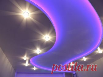 Как сделать светящийся подвесной потолок — Идеи ремонта