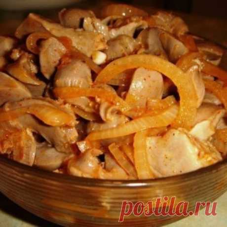 Куриные желудочки по-корейски