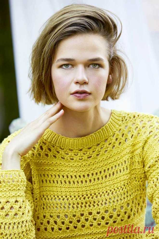 Ажурный пуловер от LANG YARNS - Knitting.Klubok.ru.com