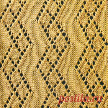 Узор № 173 - резинка с зигзагом. Схему вязания и условные обозначения вы сможете увидеть на сайте.