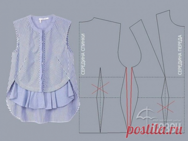 ​Шьём модный топ в полоску