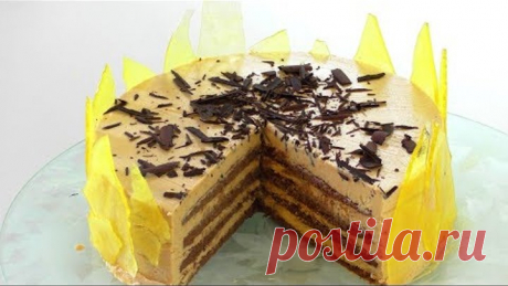 торт КРЕМ БРЮЛЕ. оообъеденье. Creme brule cake.