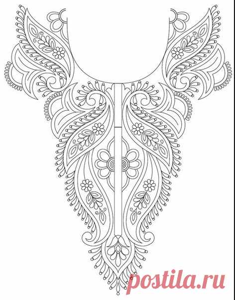 Узоры для вышивки горловины (Шитье и крой) | Журнал Вдохновение Рукодельницы