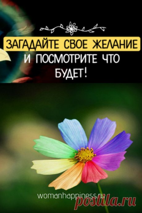 Загадайте желание! Волшебный цветок исполняет мечты

Человеком, которому легко дается исполнение желаний можете стать и вы! Помните-вы волшебник в своей жизни… Кликайте на фото, чтобы прочитать ⤴
