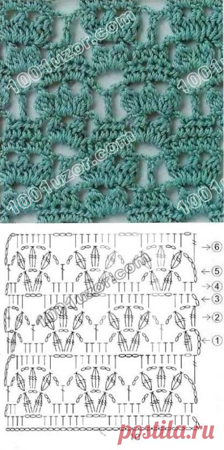 1001 узор. Узоры крючком. Шишечки и буфы