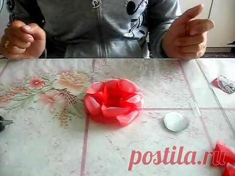 ИЗГОТОВЛЕНИЕ ПЫШНОГО ЦВЕТКА ИЗ ЛЕНТЫ И ОРГАНЗЫ ПРИ ПОМОЩИ ПАЯЛЬНИКА