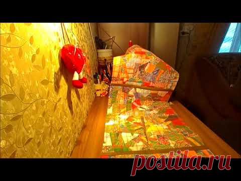 Нарядный ковер из лоскутов в технике пицца