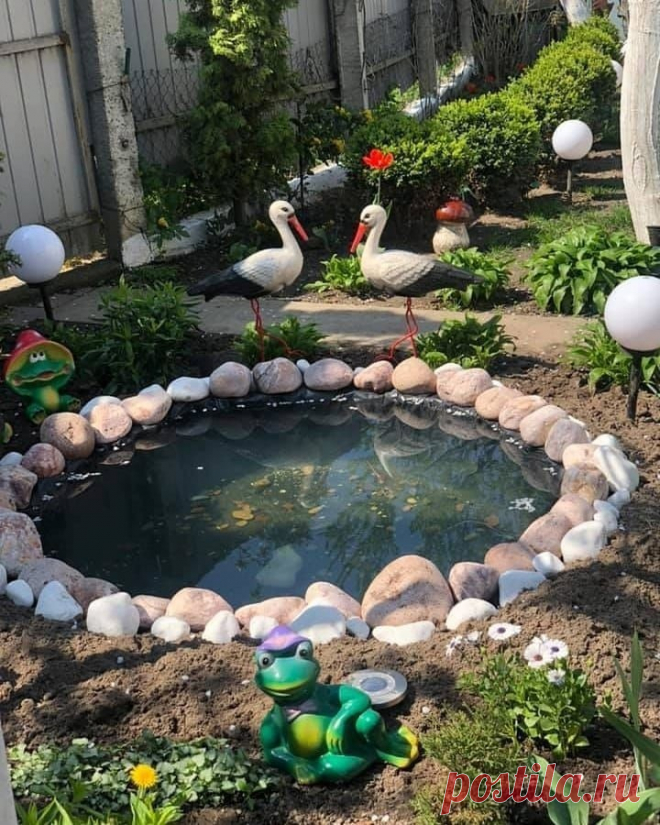 Милое декоративное озеро придаст Вашему двору "изюминку"