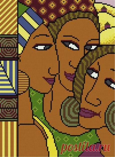 African women (people, woman, Dark Continent, figures, portrait)