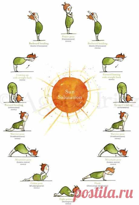 Sun Salutation - Yoga Poster