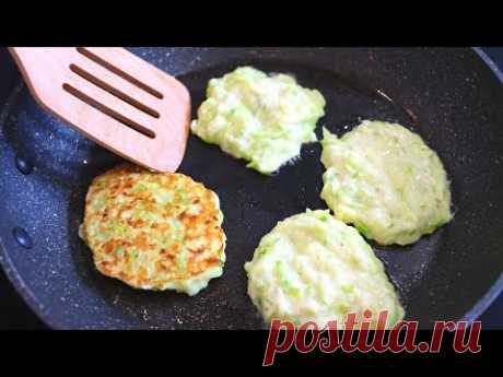 Кабачки и яйца! Вкусный ужин за 15 минут // Оладьи из кабачков - YouTube
Готовлю вкусный ужин за 15 минут из кабачков. 
Кабачок 1 средний
Яйцо1 
Сыр тертый 2 ст л
Мука 2 ст л
Соль
Чеснок по желанию
Масло для жарки