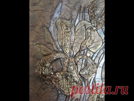DIY.Paper art. Бумажное искусство.Пейп-арт. Мастер-класс панно "Ирисы"
