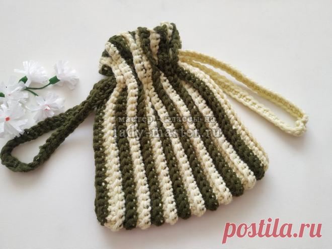 Трикотажная сумка крючком, мастер-класс для начинающих