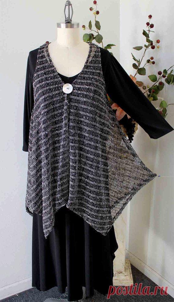 Elegant High end Plus size Lagenlook Poncho in quality Sequined Mesh …