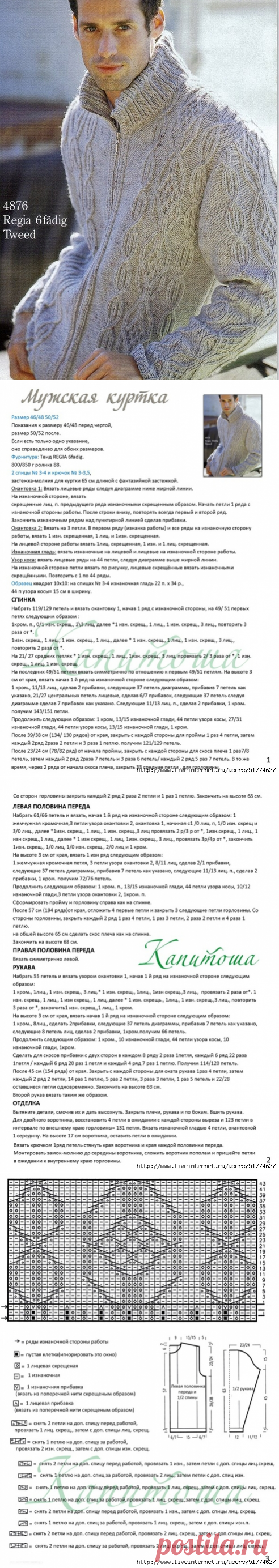 Теплый мужской свитер с высоким воротником. Вязание мужского свитера спицами | Домоводство для всей семьи.
