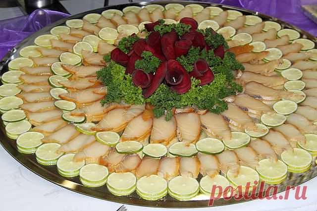 Как красиво оформить рыбную нарезку.