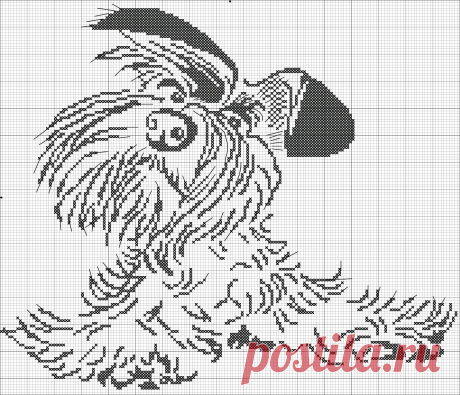 Моя любовь и мое творчество: Схема для вышивки крестом &quot;собака&quot;