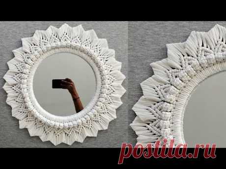 DIY ESPEJO en MACRAME (paso a paso) PRINCIPIANTES | DIY Macrame Mirror step by step - YouTube