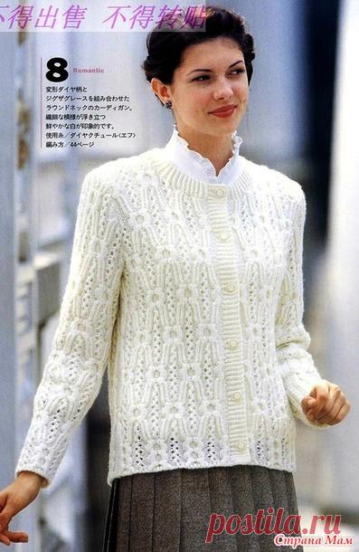 Теплый жакет спицами.