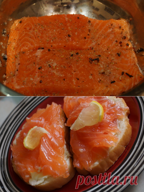 Семга маринованная с водкой