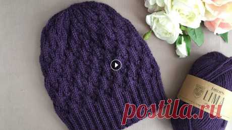 ВЯЗАНАЯ ШАПКА СПИЦАМИ ДЛЯ ВСЕХ ВОЗРАСТОВ"BLUEBERRY HAT" Пряжу я заказывала тут - merinosoff.ru На ОГ 55-56см. Нам понадобится 2 моточка пряжи с метражом в 50 гр 100 метров. круговые спицы номер 3.5 и чулочн...