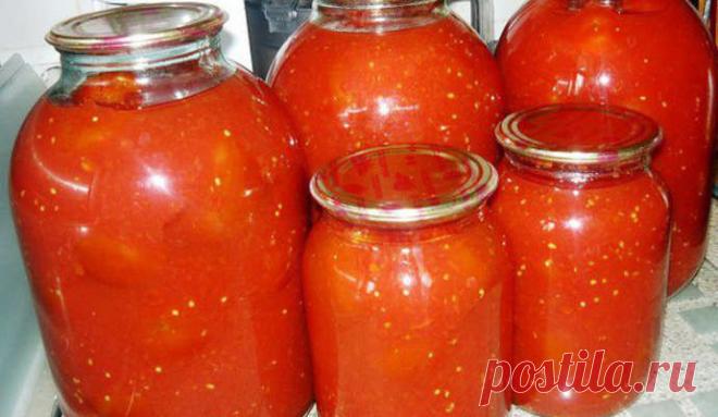 Помидоры в собственном соку на зиму очищенные