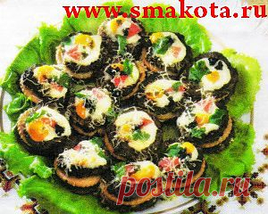 Закуска на крекерах, закуска с печенью «Мини-тортики» | SMAKOTA.RU