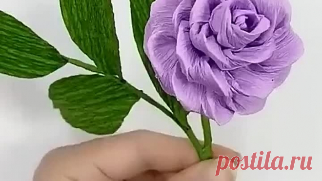 РОЗЫ ИЗ ГОФРИРОВАННОЙ БУМАГИ. МАСТЕР-КЛАСС.