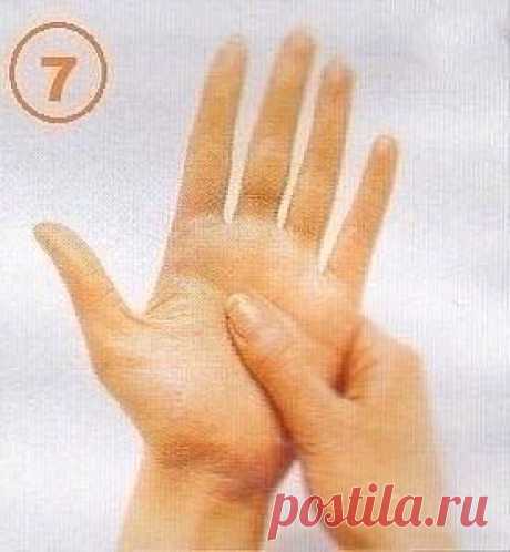 Лечебные точки ладони